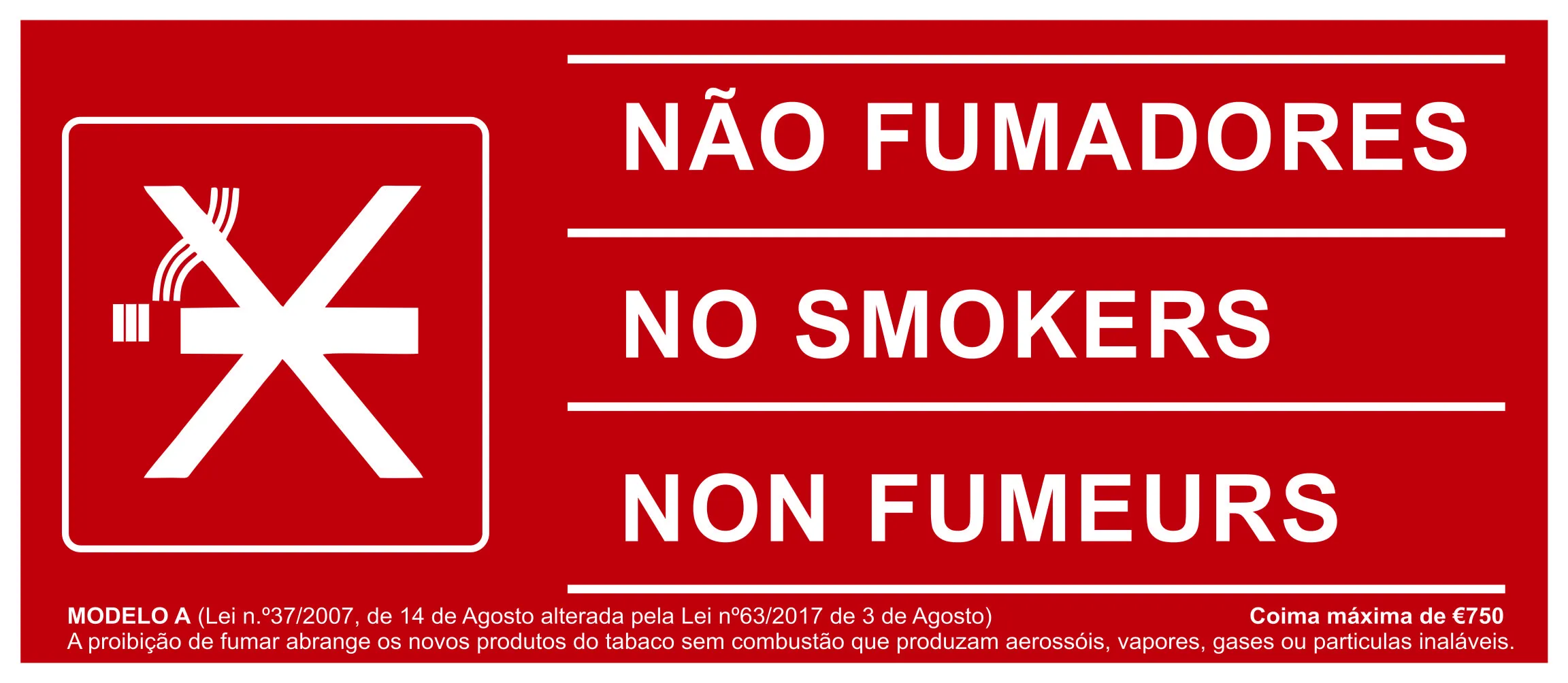 Autocolante Proibido Fumar