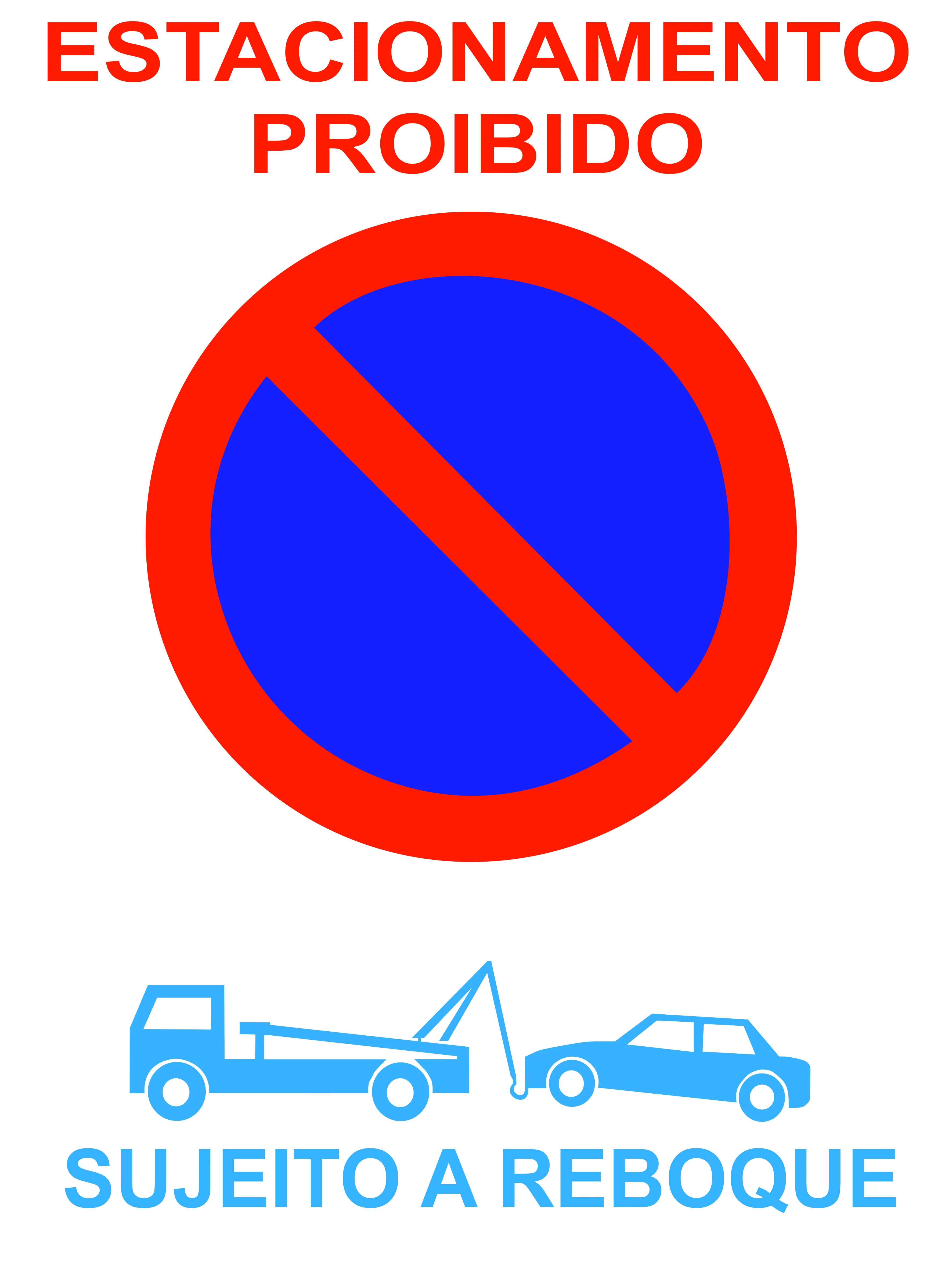 Autocolante Proibido Estacionar
